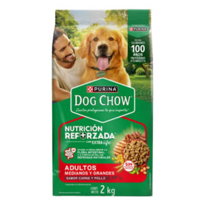 DOG CHOW ADULTO MEDIANOS Y GRANDES ROJO 2kg - 8kg