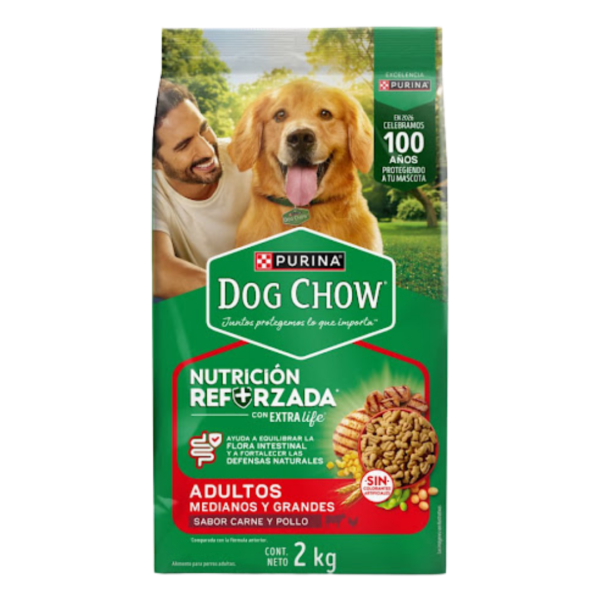 DOG CHOW ADULTO MEDIANOS Y GRANDES ROJO 2kg - 8kg