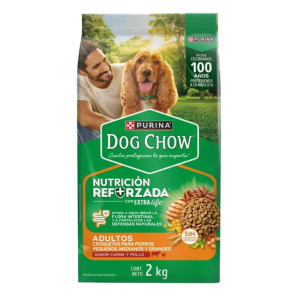 DOG CHOW ADULTOS NUTRICION REFORZADA TODOS LOS TAMAÑOS NARANJA 2KG