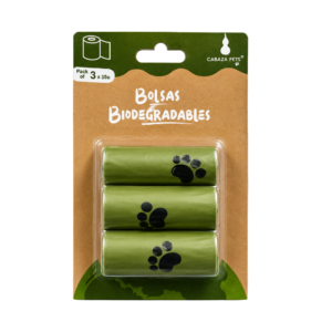 Bolsas biodegradables × 3 unidades (15 bolsas c/u) 31×22cm