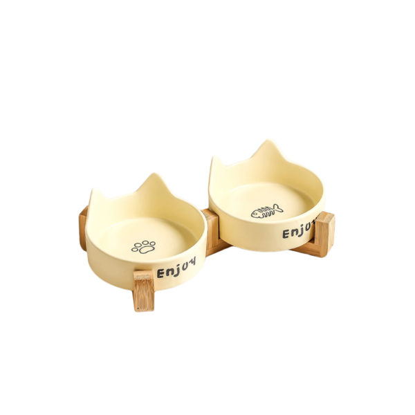 COMEDERO CERAMICO ENJOY CAT (Amarillo / Doble Amarillo / Doble Rosado)