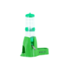 DISPENSADOR DE AGUA Y COMEDERO PARA HAMSTER (Verde / Rosado)