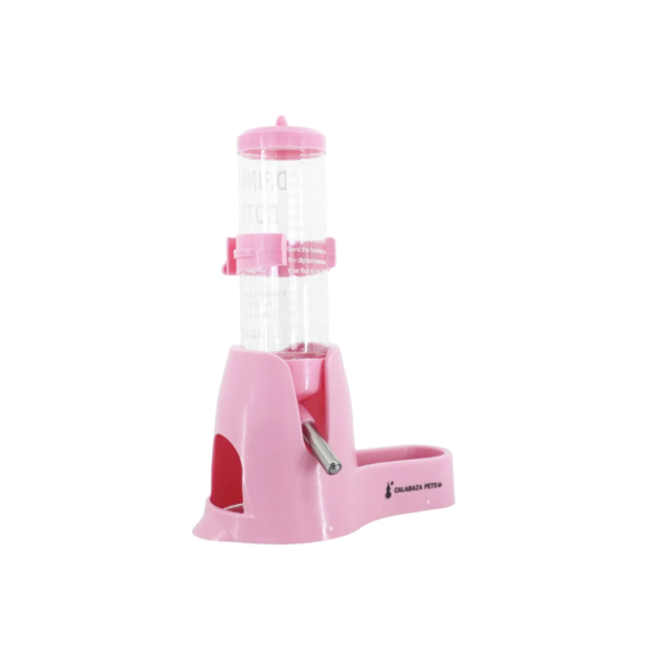 DISPENSADOR DE AGUA Y COMEDERO PARA HAMSTER (Verde / Rosado)