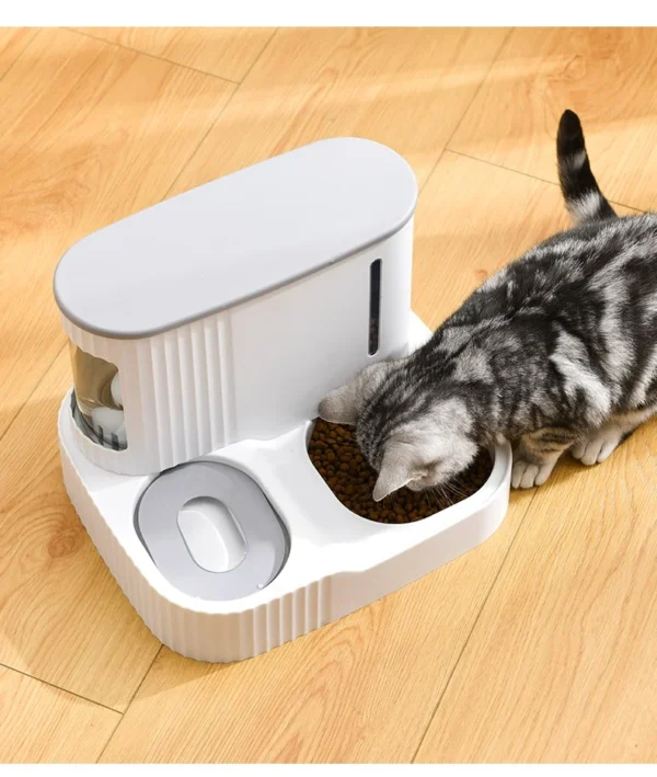asddd12231 DISPENSADOR DE AGUA Y COMIDA GRIS 30.8x25.8x22 cm